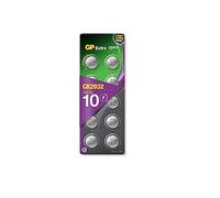 Piles CR2032 - Lot de 10 |GP Extra |Bouton Lithium CR 2032 3V- Haute Performance pour dispositifs Portables et médicaux, Porte-clés et balances