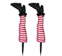 Piles De La Mauvaise Sorcière | 2 Pièces Funny Witch's Fiets Avec Des Piles, Les Jambes De La Sorcière Maléfique Witcheline Garden Piles Home Decoration, Les Pieds De Sorcière, Ornement De Fête De Vac