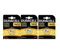 Piles - Duracell - CR1632 - Lithium 3 Volt - Lot de 3 - Non rechargeable