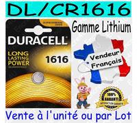 Pile lithium CR1616 3V DURACELL Blister d'1 pile