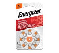 Piles Energizer EZ Turn & Lock Format 13 pour prothèses auditives, pack de 8, orange