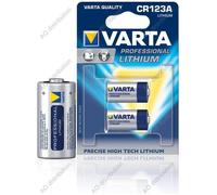 Piles lithium CR123A 3V VARTA X2