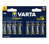 PILES LR06 ALCALINES AA ENERGY 1.50V 2960mAh x8 VARTA