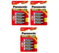 PILES LR6 ALCALINES BRONZE POWER AA 1.5V x10 PANASONIC