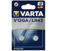 Piles Pack de 2 Piles electroniques Alcalines V12GA-LR43466