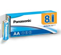 Piles Panasonic AA EVOLTA Technology Inside, paquet de 8 piles alcalines, AA Mignon LR6, 1,5V, emballage sans plastique, pile fiable et performante