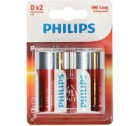 Philips LR20P2B/10 - Piles Power Alkaline - 2 pièces LR20-1.5 V