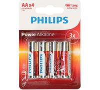 Pack de 4 piles Philips Power Alkaline AA LR6