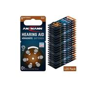 ANSMANN Piles auditives 312 (Lot de 120) - Piles Bouton pour Aides auditives P312 ZL3 PR41 - Piles Plates pour appareils auditifs, amplificateurs sonores - Marron