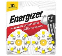 Energizer Piles pour appareil auditif 10 – Longue durée, conservation 4 ans – Lot de 16