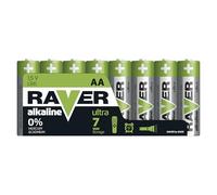 Piles Raver Alkaline 1,5V LR6 AA, Lot de 8