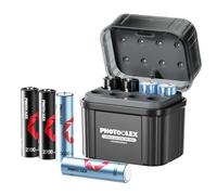 Piles Rechargeable AA avec Chargeur Hybride, Lot de 4 Piles AA Lithium 1,5V 3000mWh et 4pcs AA NiMH 1,2V 2700mAh, boîtier de Chargement et de Stockage Intégration pour Piles AA NiMH et Lithium