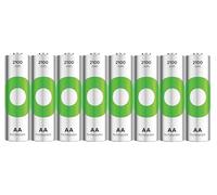 Piles Rechargeable AA GP Recyko, 2100 mAh, Lot de 8 pièces Eco-durables, Piles Rechargeables jusqu'à 500 Fois et prêtes à l'emploi