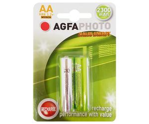 Piles Rechargeable AgfaPhoto NiMH-ACCU AA, HR6, 1.2V - 131802800