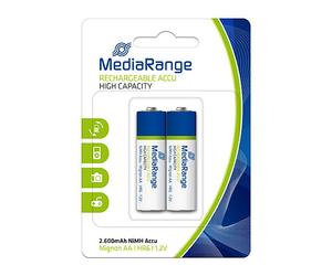 Piles Rechargeable MediaRange NiMHMignon AA, HR6, 1.2V - MRBAT123