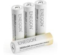 Piles Rechargeables AA 2800mAh - Piles Rechargeables AA Ni-MH Haute capacité de 1,2V préchargées - Faible autodécharge, boîte de Rangement Incluse, Pack de 4.
