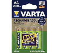 Piles rechargeables Recharge Akku Endless type AA NiMH 2500 mAh - 4 pièces