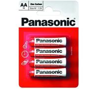 PILES SALINES R6 AA CARBONE ZINC 1.50V x4 PANASONIC