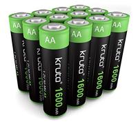 Piles solaires AA 1600 mAh haute capacité 1,2 V Ni-MH rechargeable pour lampes solaires d'extérieur, guirlandes lumineuses à piles, télécommandes TV, souris sans fil, radio, lampe de poche