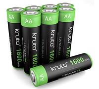 Piles solaires AA 1600 mAh Haute capacité 1,2 V Ni-MH Rechargeable pour Lampes solaires d'extérieur, guirlandes Lumineuses à Piles, télécommandes TV, Souris sans Fil, Radio, Lampe de Poche