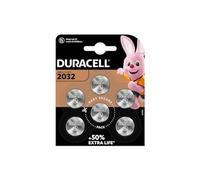 Blister 6 piles bouton 2032 duracell