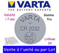Pile CR2032 Varta Bouton Lithium 3V