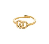 Pilgrim LULU halos stack Bagues Laiton plaqué or 632532034 - Femme - Quartz - Laiton
