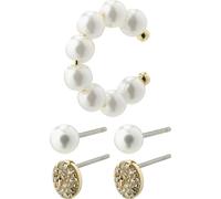 Pilgrim Parure de bijoux 'Beat' or / blanc perle, Taille One Size
