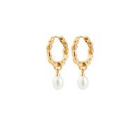 Pilgrim Boucles d'oreilles 'Shift' or / blanc, Taille One Size