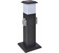 Pilier avec lampe pour prise de jardin Noir Noir G