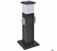 Pilier avec lampe pour prise de jardin - VIDAXL - Noir - Electrique - LED - Contemporain