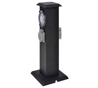 vidaXL Borne Jardin Électrique 2 Prises avec Minuterie Bloc Prises Extérieures