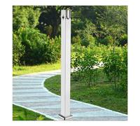 Pilier de Jardin Vertical en Acier Inoxydable - Colonne de Cour extérieure avec Base, Robinet d'eau sur Pied, Design à Un Seul Trou de Couleur vive pour Une Utilisation i
