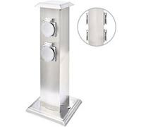 Pilier de prise de jardin Acier inoxydable Argent G