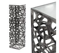 PILIER DÉCORATION "ENZA GRANDE" | doré antique, 100 cm, métal | colonne