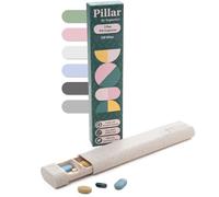 Pilier - Pilulier 7 jours | Pilulier en paille de blé sans BPA | Beau organisateur de tablette pour voyage et maison (blanc cassé)