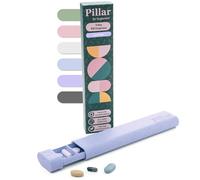 Pilier - Pilulier de 7 jours | Pilulier en paille de blé sans BPA | Beau organisateur de tablette pour voyage et maison (lavande)