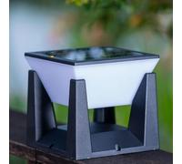 Pilier solaire d'extérieur avec éclairage automatique du crépuscule à l'aube, résistant à l'eau et adapté à différents paramètres extérieurs (carré grand)