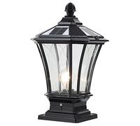Pilier Solaire En Verre Noir, Éclairage Extérieur Étanche À Énergie Solaire, Lampe De Pelouse À Led, Lampadaire, Capuchon De Poteau, Éclairage Classique En Aluminium Moulé Sous Pression Pour L'Extéri