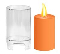 Piliers de bougie : moule à bougie pilier durable, cylindre en silicone moule de bougie piliers en résine époxy moules pour la fabrication de bougies de cire | Moule de bougie PC pour fabrication de