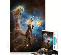 Piliers de la Création dans la Nébuleuse de l'Aigle Puzzle de 1000 pièces pour Adolescents Jeu de réflexion Moment de détente Découpe de qualité supérieure Cadeau Artistique (38x26cm)