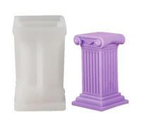 Piliers grecs Moule En Silicone, Moule à Bougie Colonne Romaine 3D - Ancient Grek Pillar Moule à Bougie, Bougie De Céréales Pour La Fabrication De Savon Pour La Fabrication De Savon