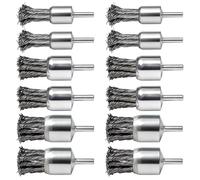 Pilikoll 12 Pièces Brosse Métallique Torsadée Acier pour Perceuse Brosse Pinceau à Fils Torsadés Brosse Inoxydable à Poils Torsadés pour Ébavurage Nettoyage et Polissage des (20mm,25mm,30mm)