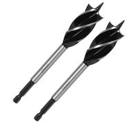 Pilikoll 2 Pièces 24mm x 165mm Professionnel Foret à Bois Mèches de Perçage Pointe Mèche à Tarière avce Auto-alimenté Pointe Pilote pour Bois Doux et Dur, Plastique, Cloison Sèche