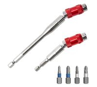 Pilikoll 2 Pièces 90mm 145mm 1/4" Porte-embout Magnétique Rotation avec PH1,PH2,PZ1,PZ2 Bits Porte Embouts Pivotant à 20° Porte Embout Visseuse Aimanté pour les Espaces Restreints