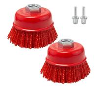 Pilikoll 2 Pièces Brosse Soucoupe en Nylon Ø 75MM Filetage interne M14 x 2 Brosse Metallique Brosse Nylon pour Meuleuse Filament de nylon Abrasifs Brosse Boisseau pour Polissage et Nettoyage du Métal
