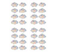 Pilikoll 32 Pièce Nuage Forme Anti Collision Arc-en-Ciel Fenêtre Stickers Anti Collision Oiseaux Autocollants Anti Collision Oiseaux Rainbow Prism Autocollant en Verre pour Cuisine,Salle à Manger