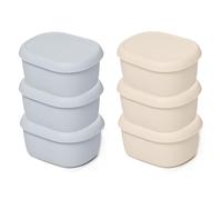 Pilikoll 6pcs 200ML Boîtes à Collation Réutilisables en Silicone avec Couvercles Boîtes Alimentaires en Silicone avec Couvercles Réutilisables Boite Hermétique Alimentaire pour Micro-ondes,Congélateur