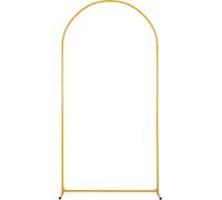 PILIN Arche de Mariage Dorée 2M, Arche Métallique Robuste avec Support pour Décoration Fête Anniversaire Baby Shower