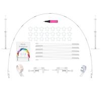 PILIN Kit d'arche de ballons Support d'arche de ballons réutilisable Blanc Ajustable pour les mariages, remises de diplômes, anniversaires, décorations de Noël